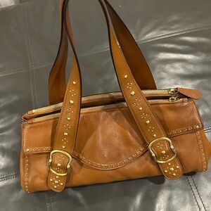 Michael Kors Tan Leather Studded Shoulder Bag